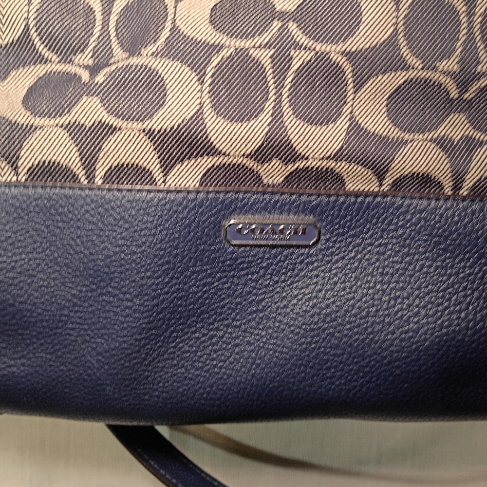 Coach Canvas and Leather Shoulder Bag - Black and Brown - Picture 2 of 14